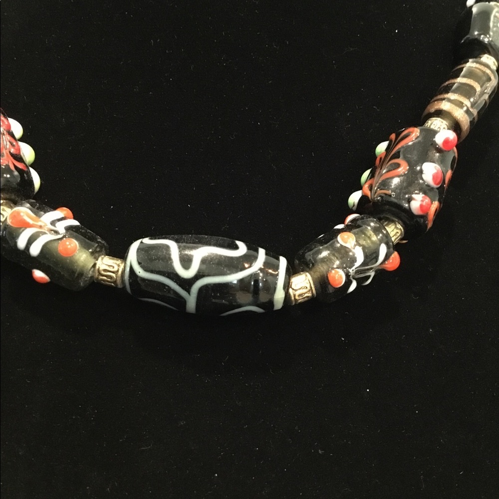 Czech glass bead necklace